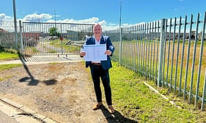 Alderman James Vos, Mayoral Committee Member for Economic Growth, at the site of the Cape Town Health Technology Park to be located on the Corner of Oude Molen and Diesel Road in Ndabeni.