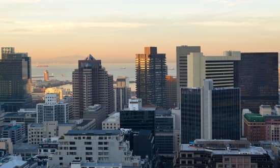 View of Cape Town's CBD urban area