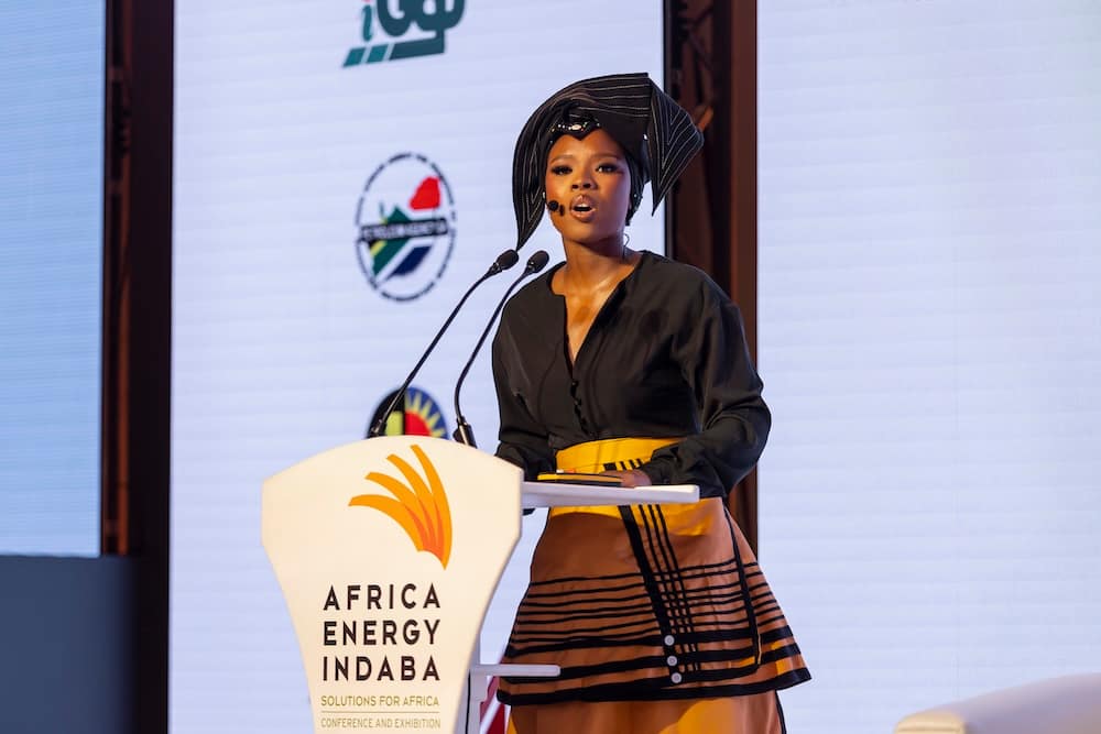 Africa Energy Indaba speaker on stage