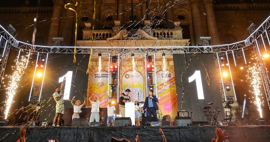 Festive Lights Switch On countdown moment