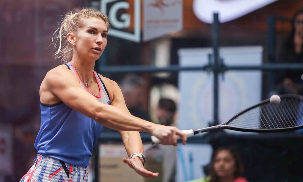 Alex Fuller in action at SA Squash Nationals