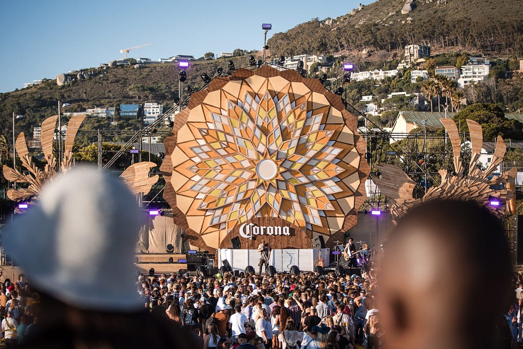 Corona Sunset Festival crowd facing the stage