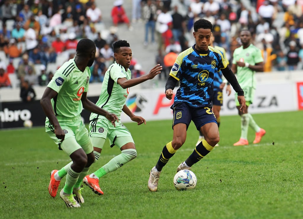 Cape Town City in action against Orlando Pirates at DHL Stadium