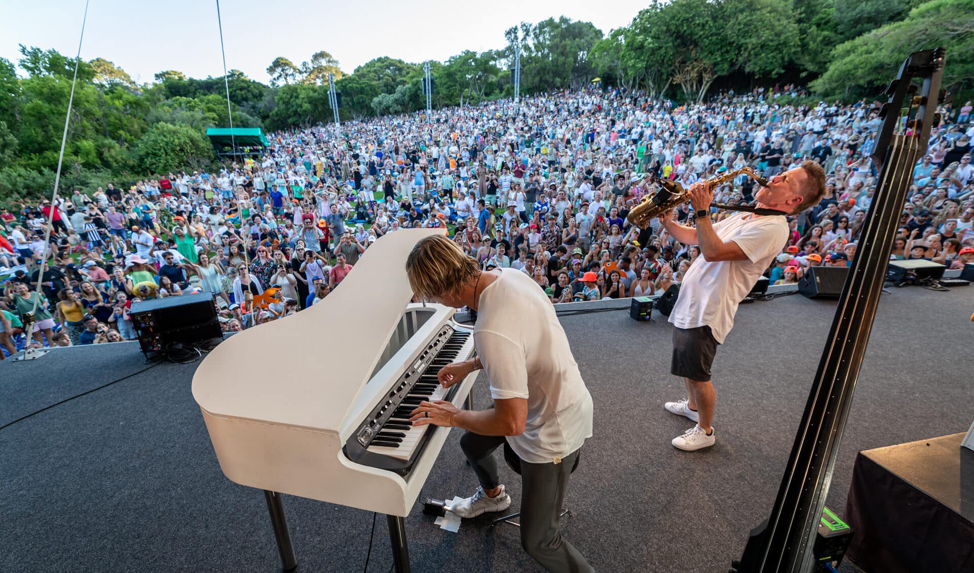 Goldfish performing live at Kirstenbosch Gardens to a full crowd