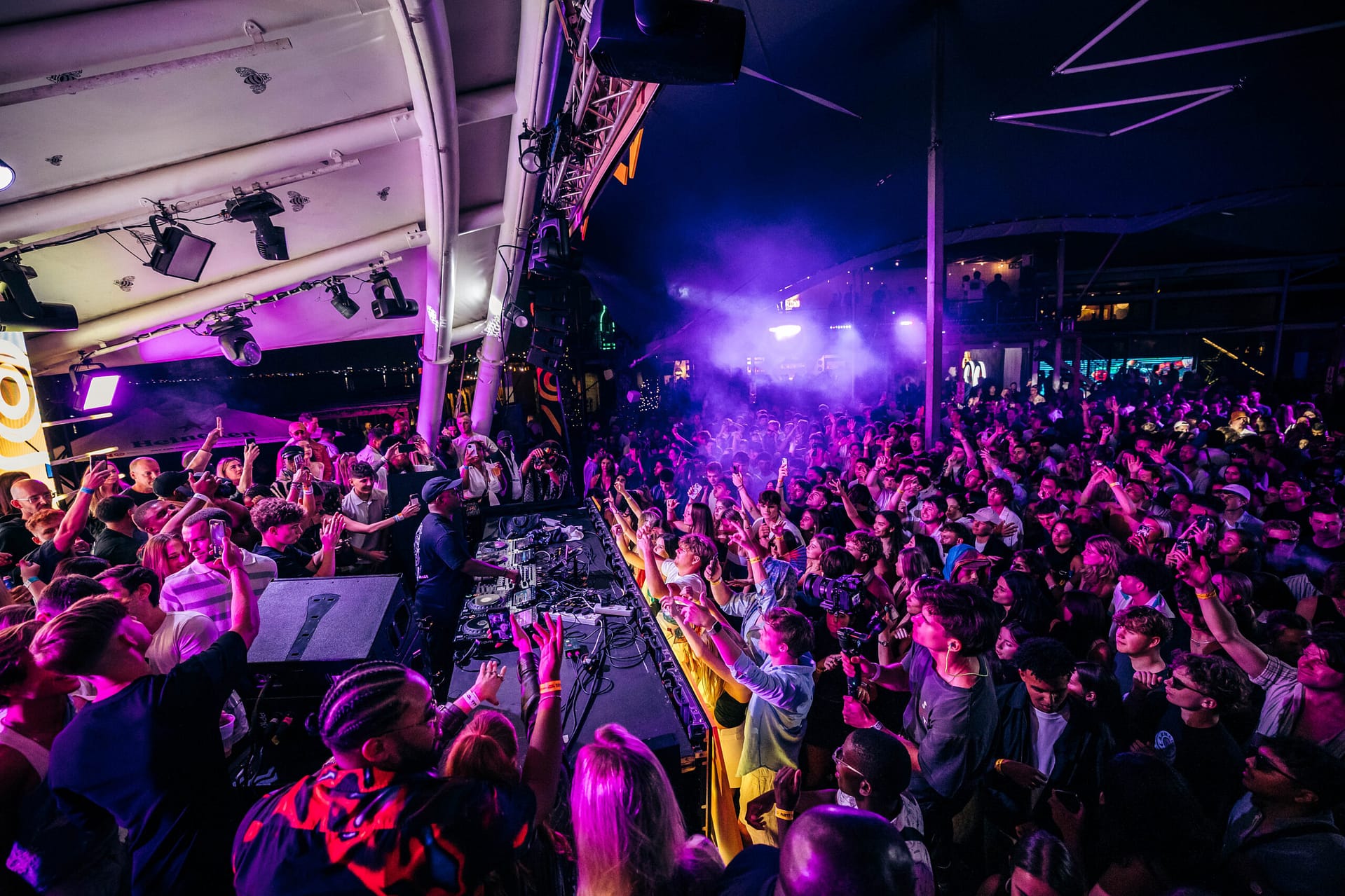 Go! Cape Town Crowd gathered in front of the DJ booth