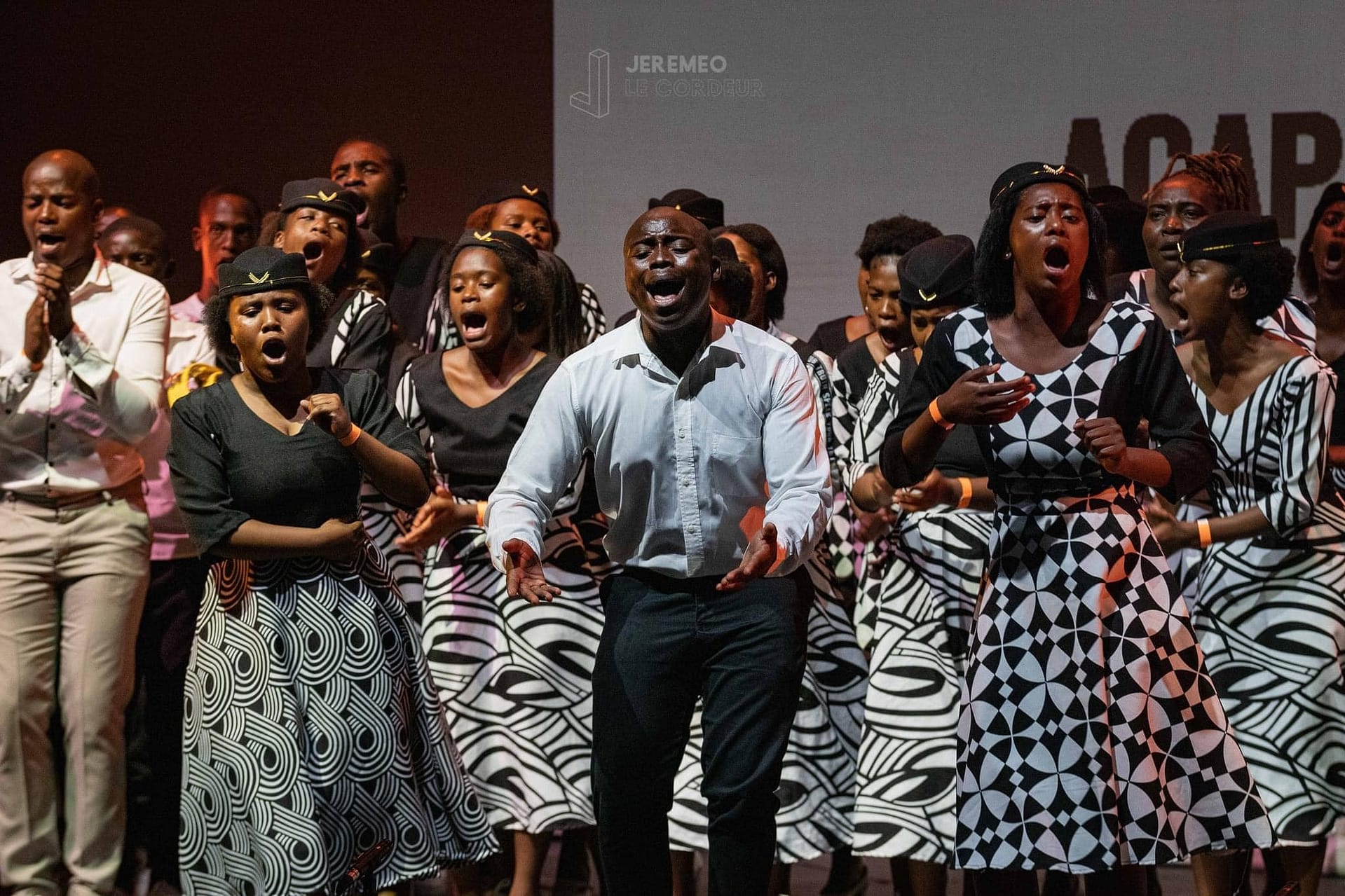 A Capella group on stage