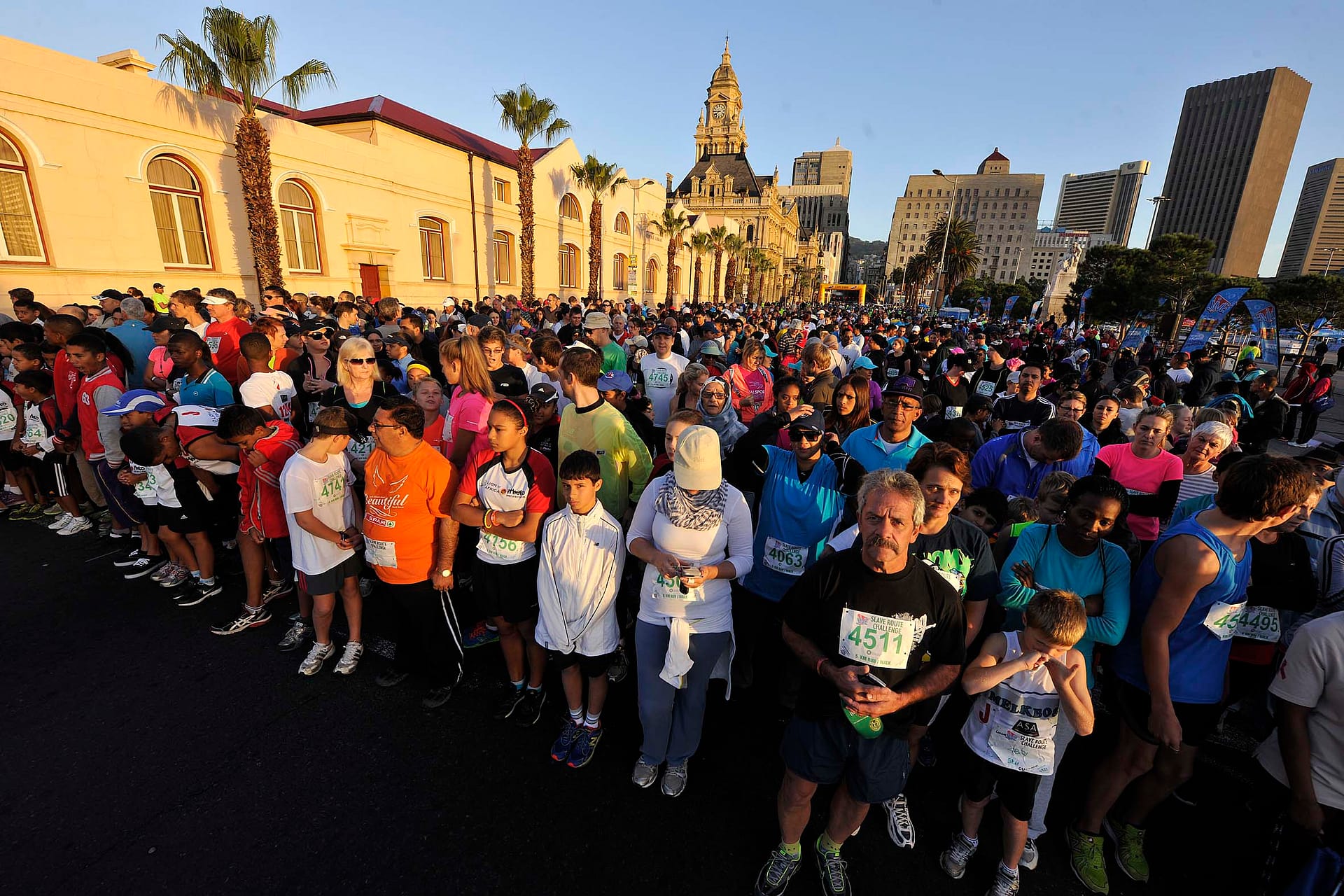 Slave Route Challenge start line on Darling Street