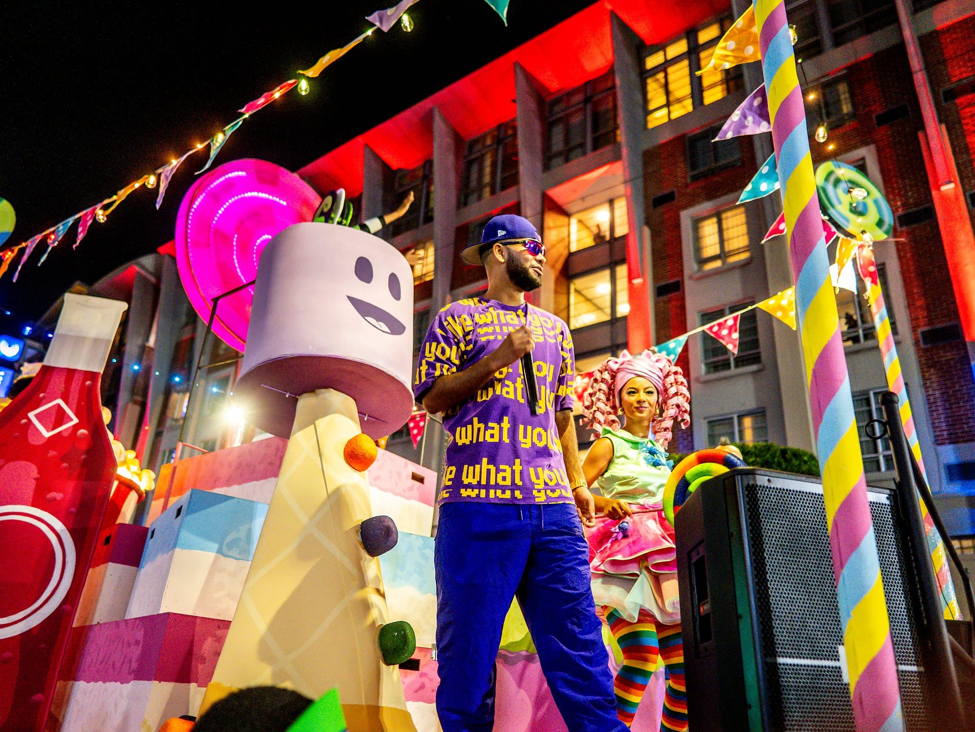 YoungstaCPT performing on a flot at Cape Town Carnival 2024
