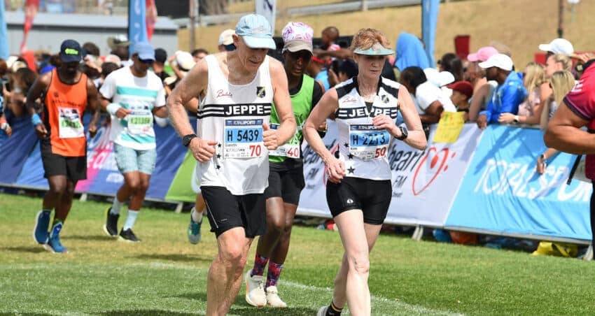 Kim Pain, whose Two Oceans Marathon journey spans four decades, is one of 11 people chasing the Triple Blue Number status on 11 April 2026.